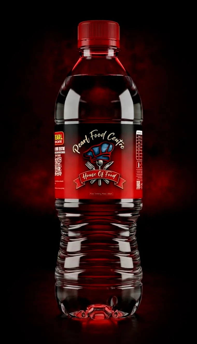 House of Food custom label water bottle by Siratim